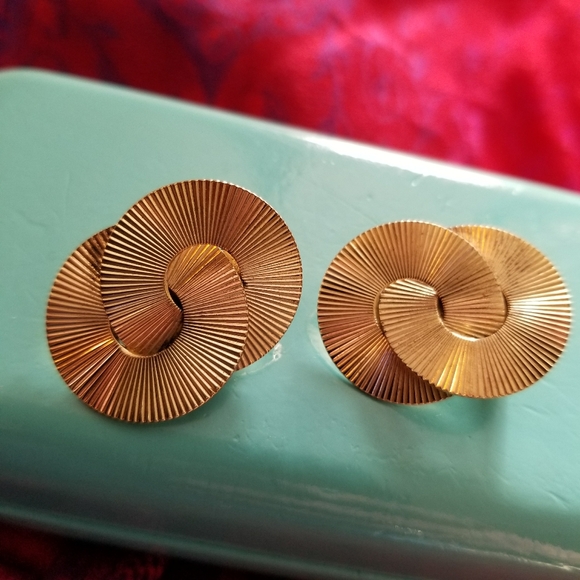 Vintage Napier Sterling Silver vermeil earrings - Picture 3 of 10